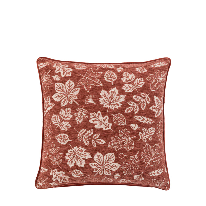 Autumn Leaf Chenille Cushion