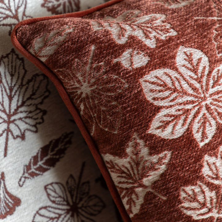 Autumn Leaf Chenille Cushion
