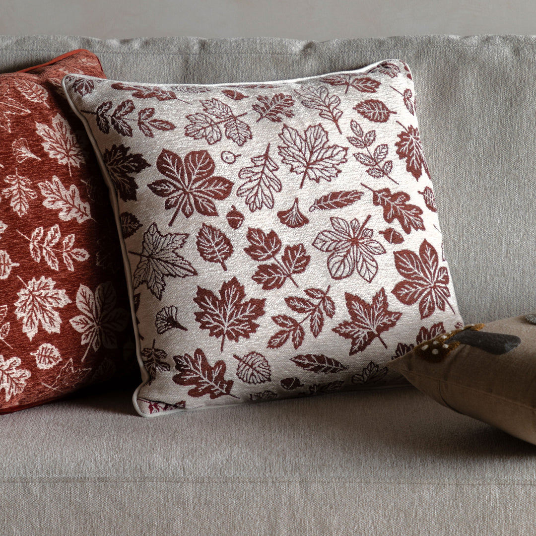 Autumn Leaf Chenille Cushion