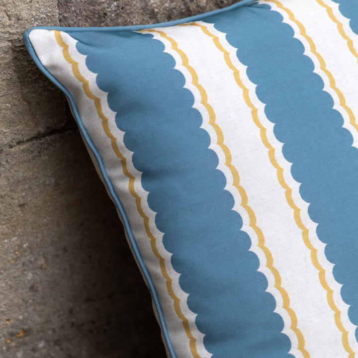 Calivana Cushion in Blue/Ochre