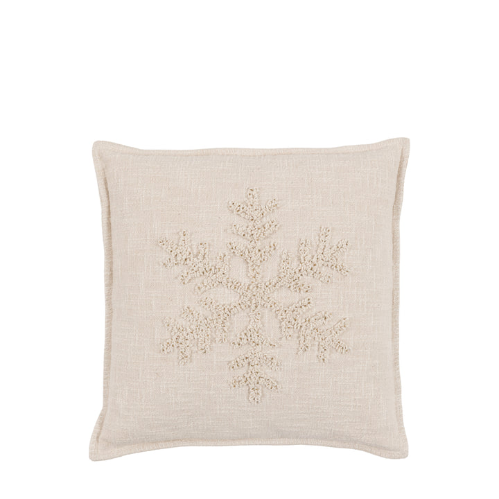 Deco Luxe Embroidered Snowflake Cushion