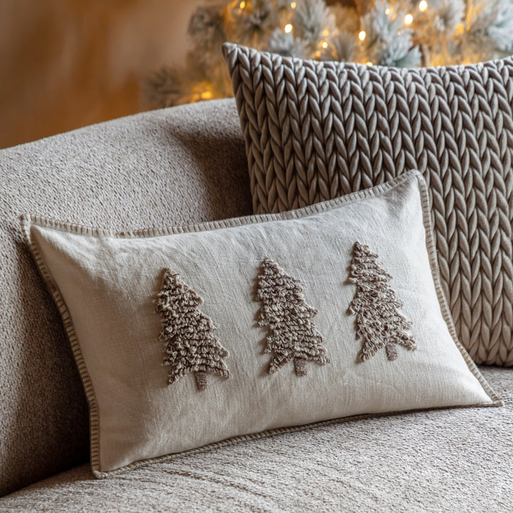Deco Luxe Embroidered Trees Cushion