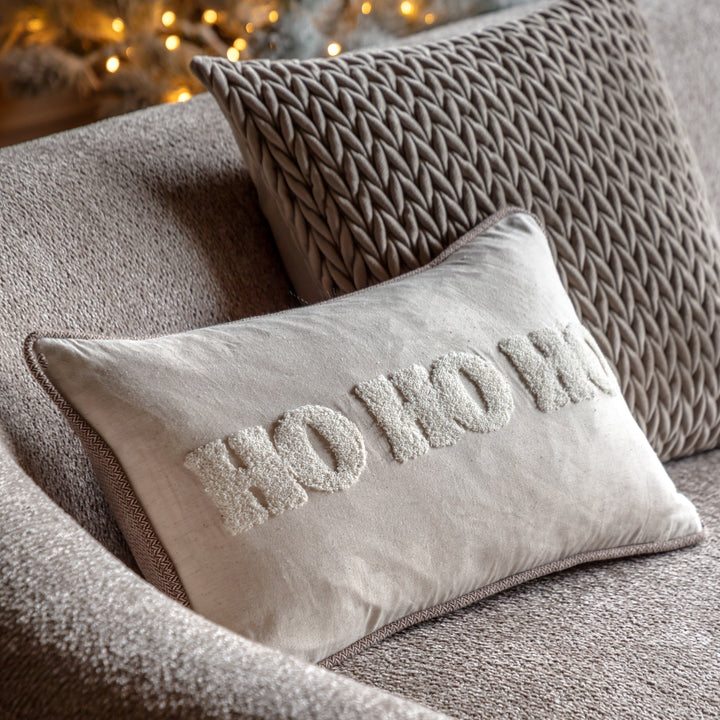 Deco Luxe HoHoHo Embroidered Cushion