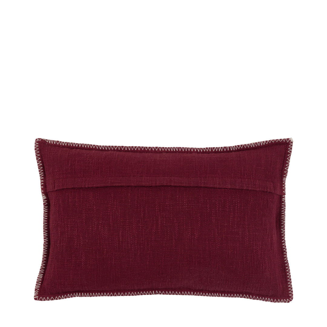 Heritage Noel Embroidered Cushion Merlot