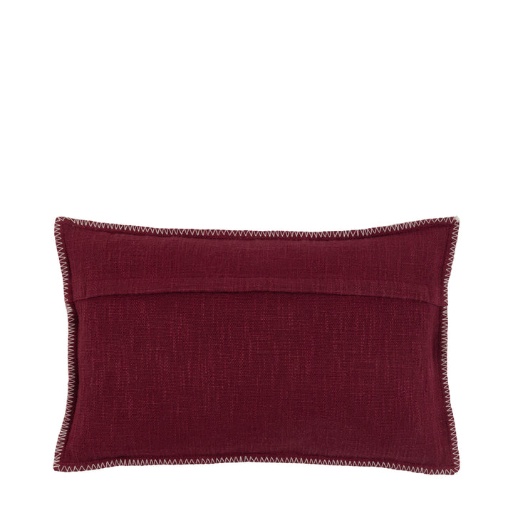 Heritage Noel Embroidered Cushion Merlot