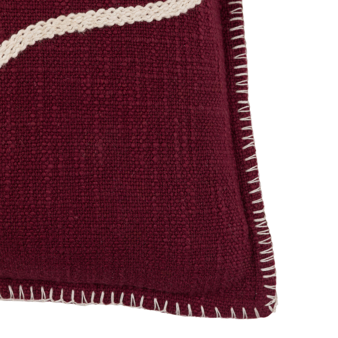 Heritage Noel Embroidered Cushion Merlot