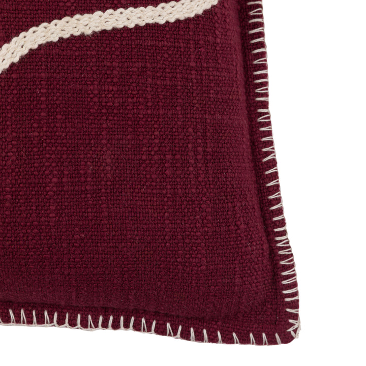 Heritage Noel Embroidered Cushion Merlot