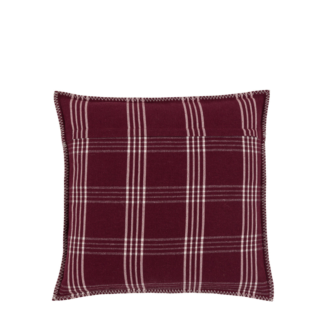 Heritage Joy To The World Cushion Merlot