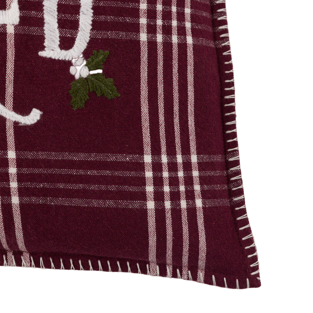Heritage Joy To The World Cushion Merlot