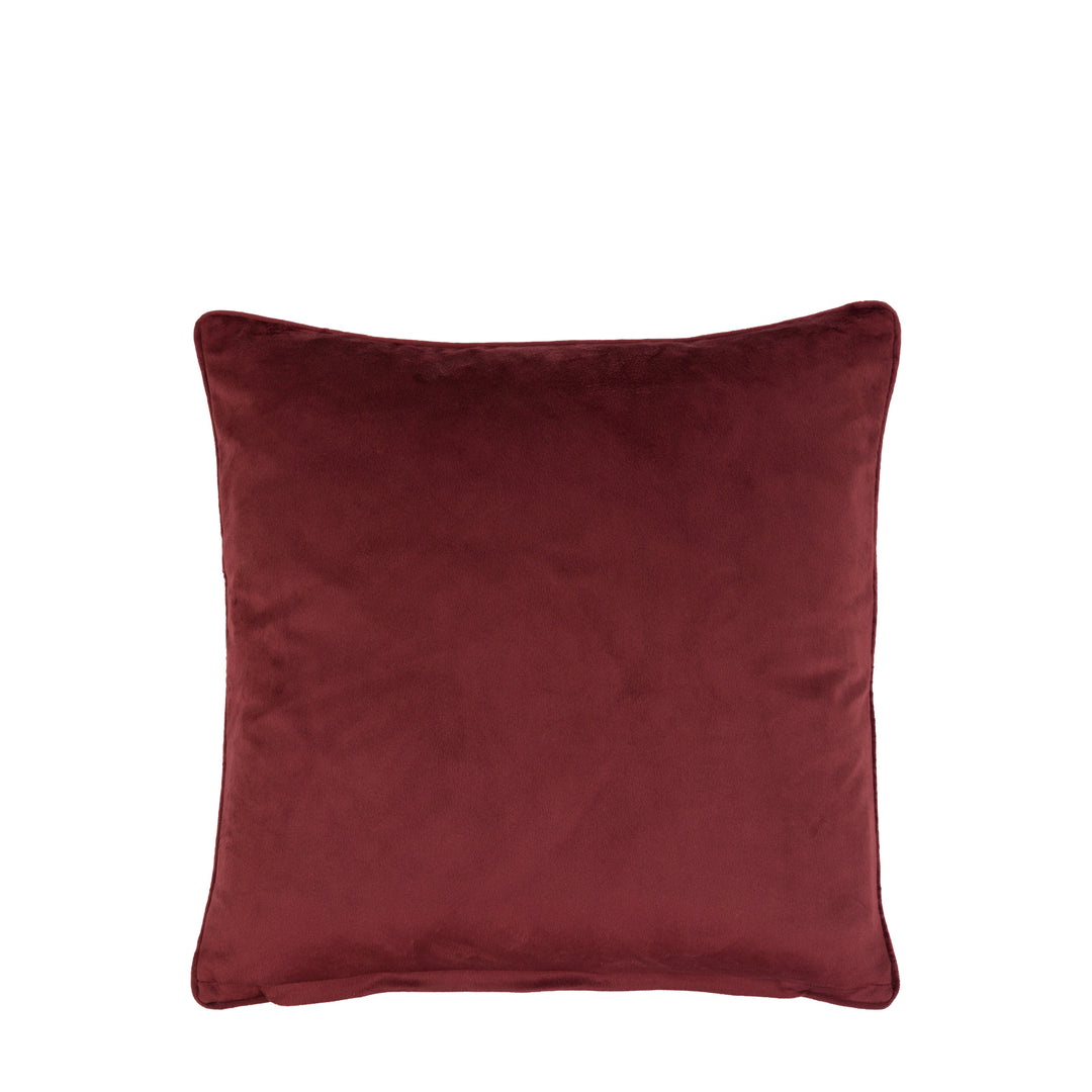 Heritage Bow Chenille Cushion Merlot