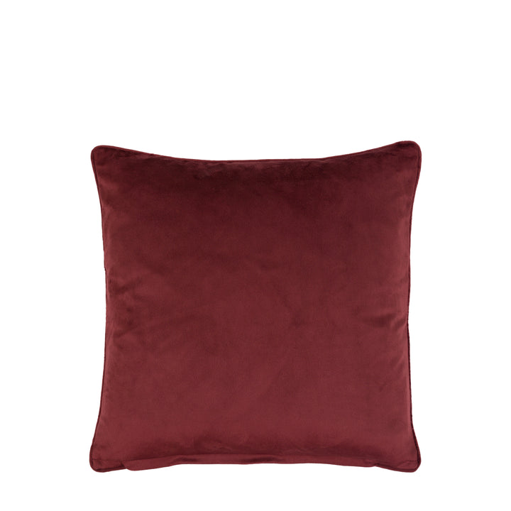 Heritage Bow Chenille Cushion Merlot