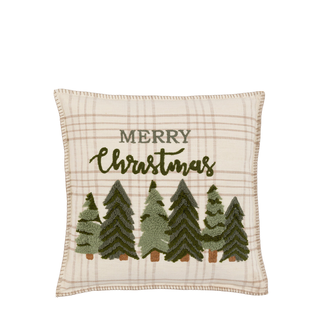 Woodland Merry Christmas Trees Cushion