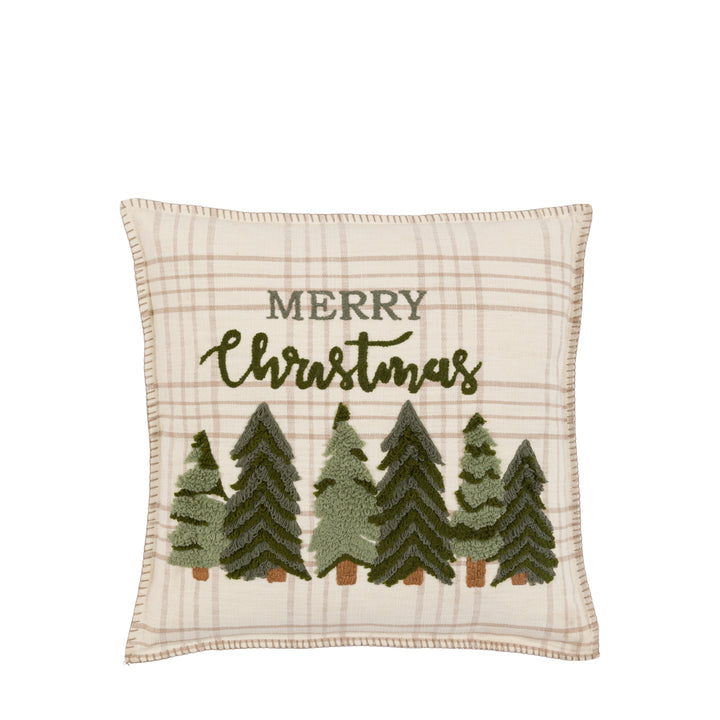 Woodland Merry Christmas Trees Cushion