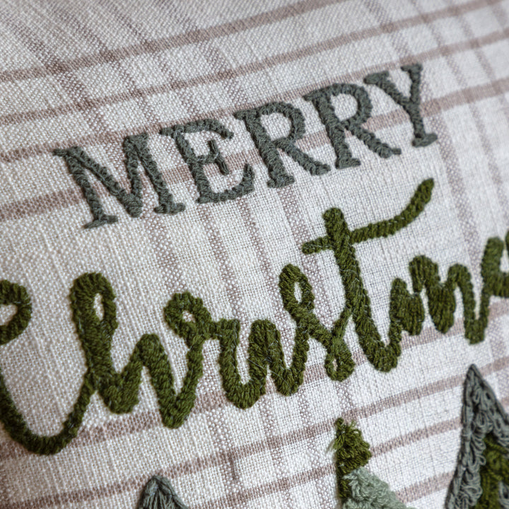 Woodland Merry Christmas Trees Cushion