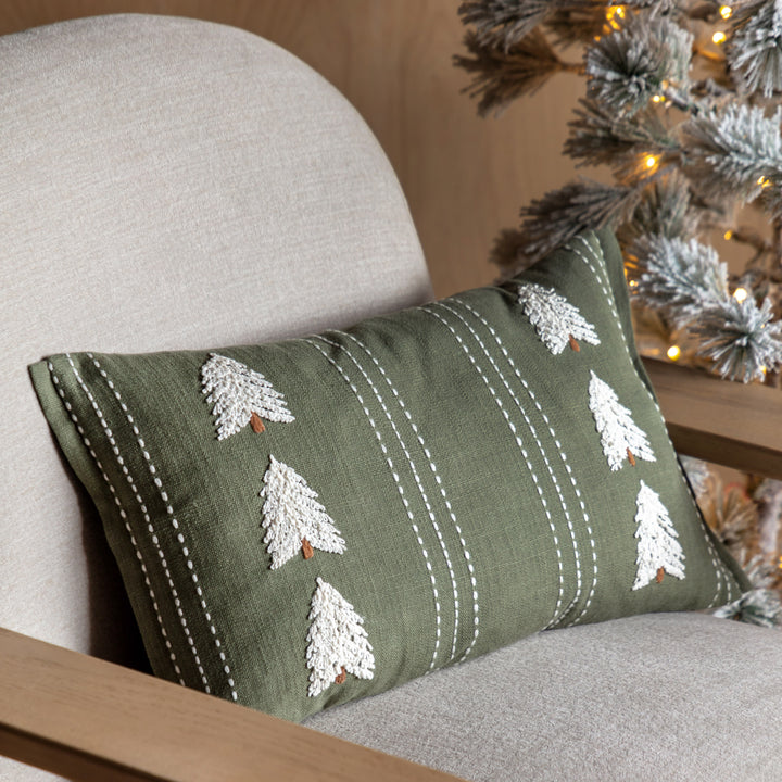 Woodland Tree Embroidered Cushion