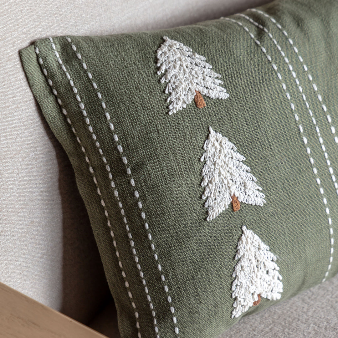 Woodland Tree Embroidered Cushion