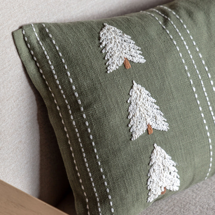 Woodland Tree Embroidered Cushion