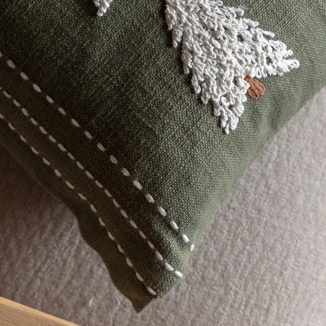 Woodland Tree Embroidered Cushion