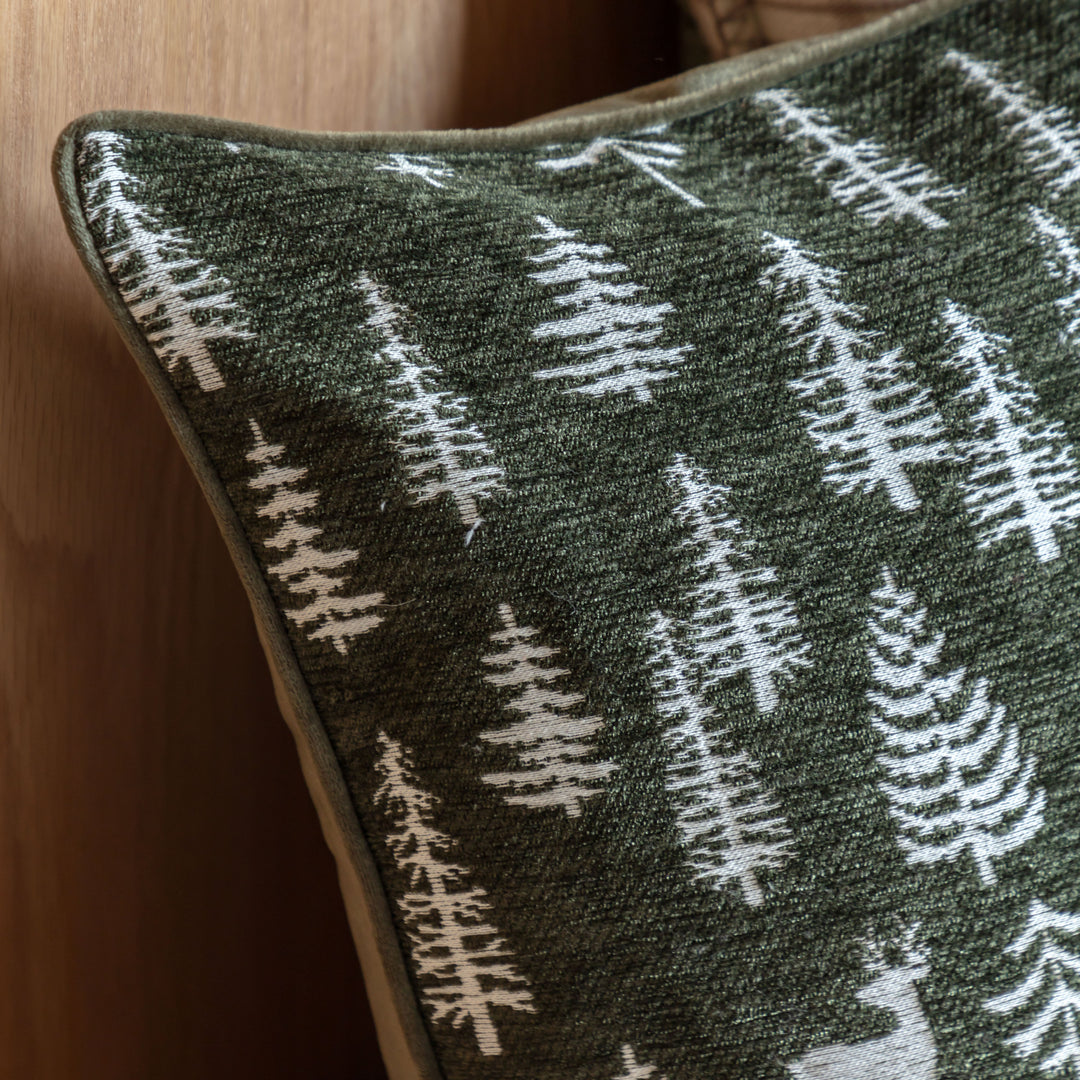 Woodland Stag Chenille Cushion