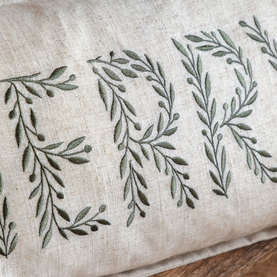 Woodland Embroidered Merry Cushion