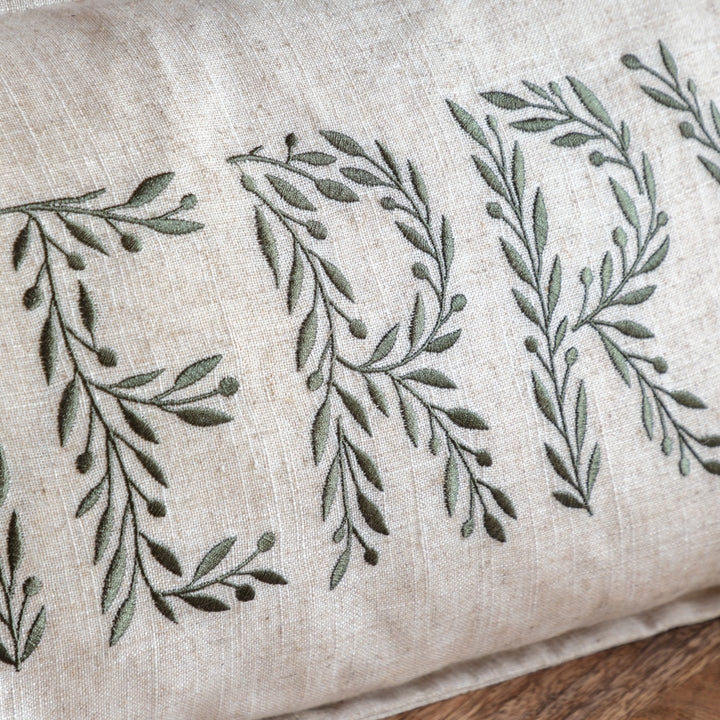 Woodland Embroidered Merry Cushion
