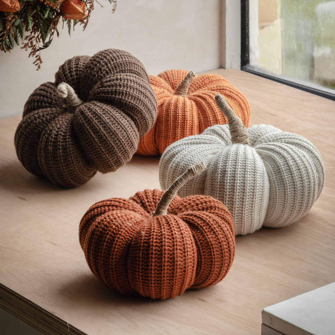 Autumn Knitted Pumpkin Rust