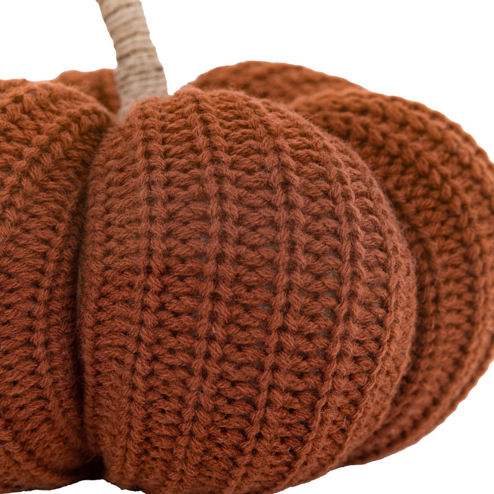 Autumn Knitted Pumpkin Rust