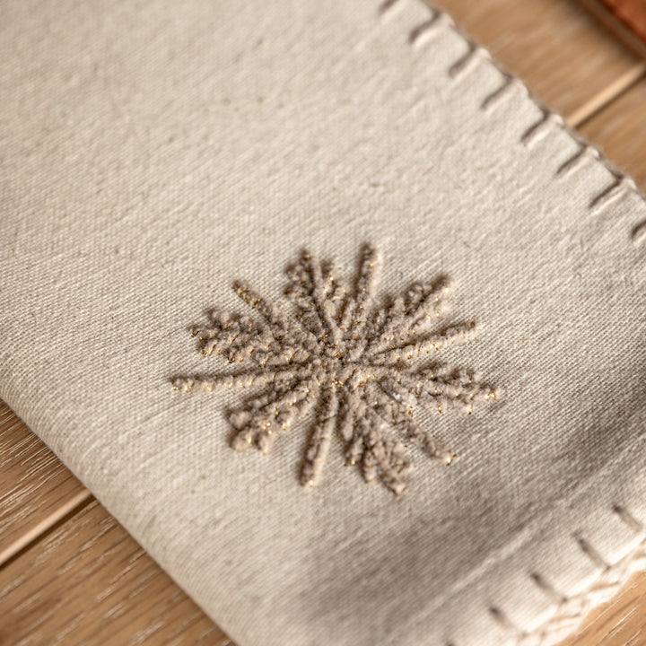 Set of 4 Deco Luxe Snowflake Napkins