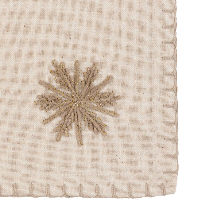 Set of 4 Deco Luxe Snowflake Napkins