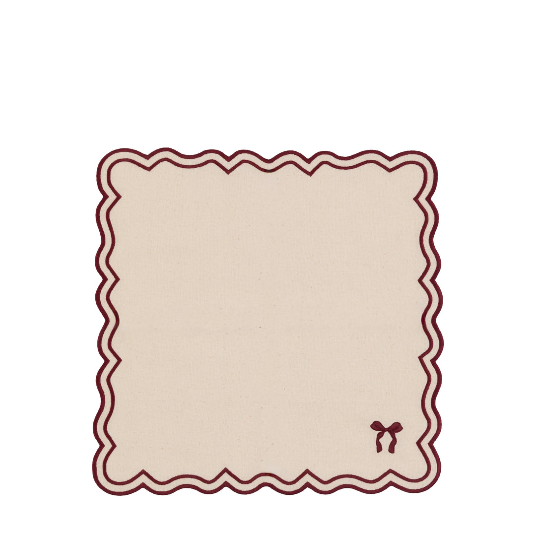 Set of 4 Heritage Scallop Bow Napkins