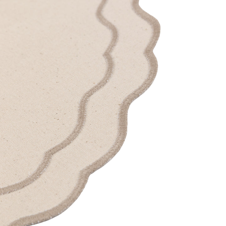 Set of 4 Deco Luxe Scallop Placemats