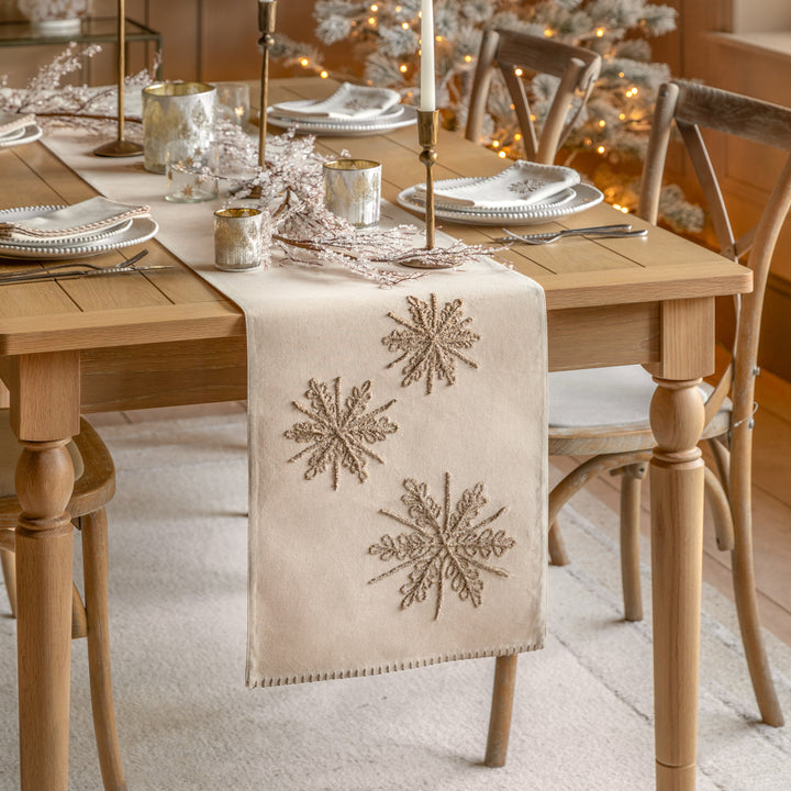 Deco Luxe Snowflake Table Runner