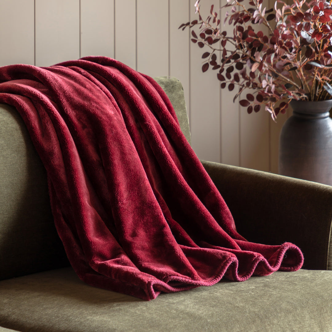 Mulberry Toasty Fleece Throw