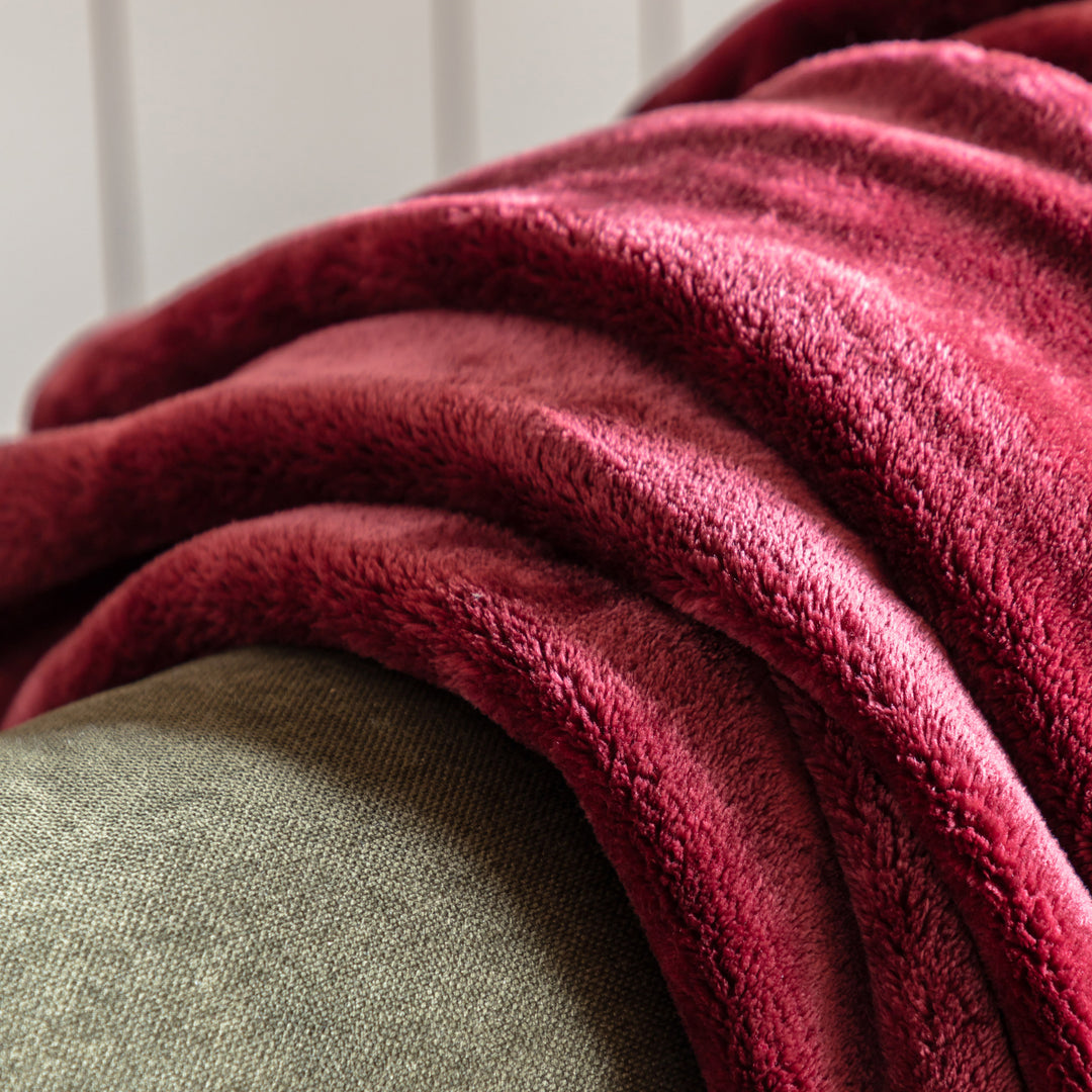 Mulberry Toasty Fleece Throw
