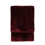 Luxe Plush Throw in Merlot