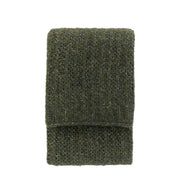 Luxury Melange Knit Throw in khaki