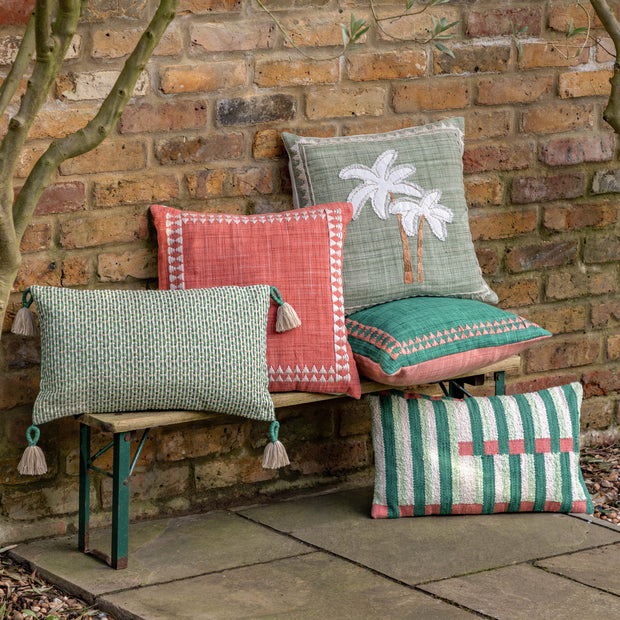 Isla Woven Cushion Green