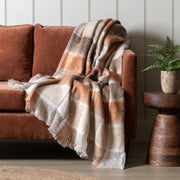 Check Mohair Throw - Rust PRE-ORDER