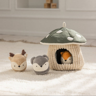 Activity toy, hide & seek, mushroom