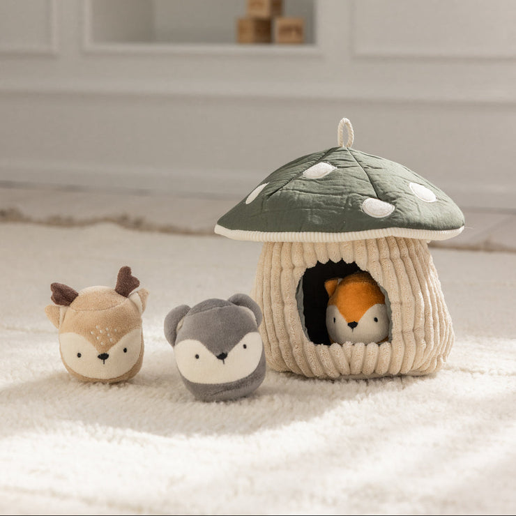 Activity toy, hide & seek, mushroom
