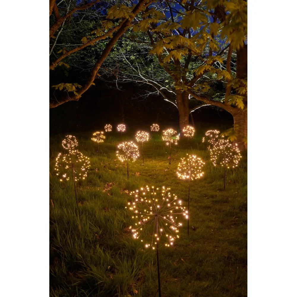 Outdoor Dandelion LED Stake Light in Brown 45cm