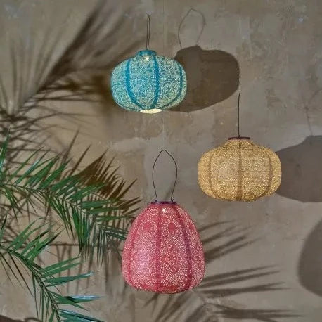 Marokkansk Solar Lantern - Magenta Dome