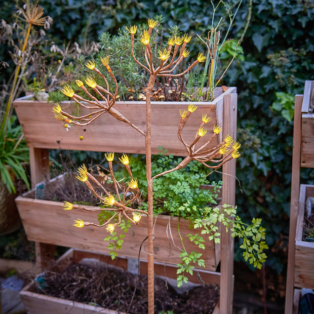 Branche de fenouil sauvage à LED solaire