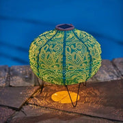 Moroccan Solar Lantern - Pumpkin Teal