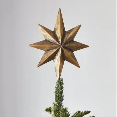Star Tree Topper in Gold Large
