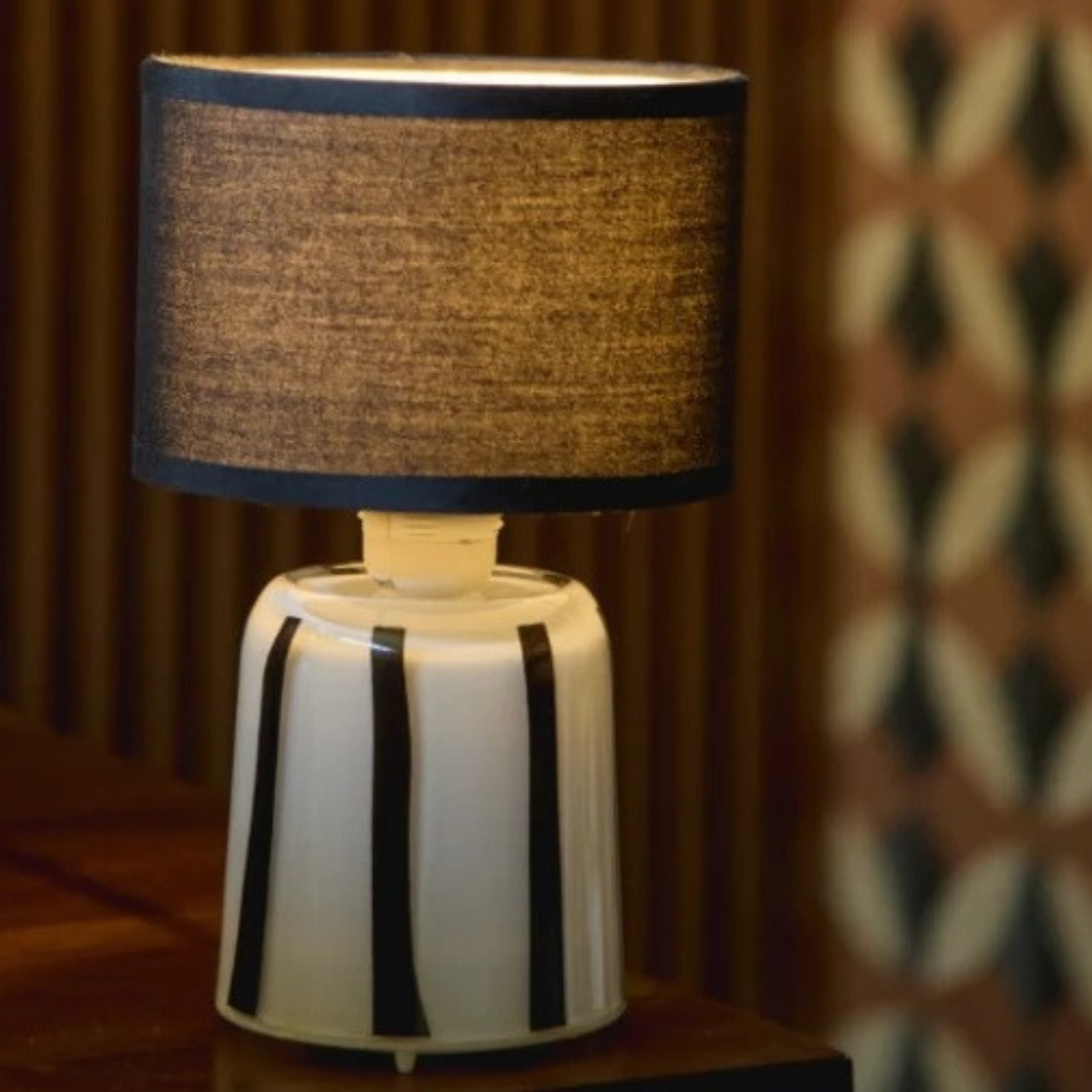 Pixie Black Stripe Table Lamp