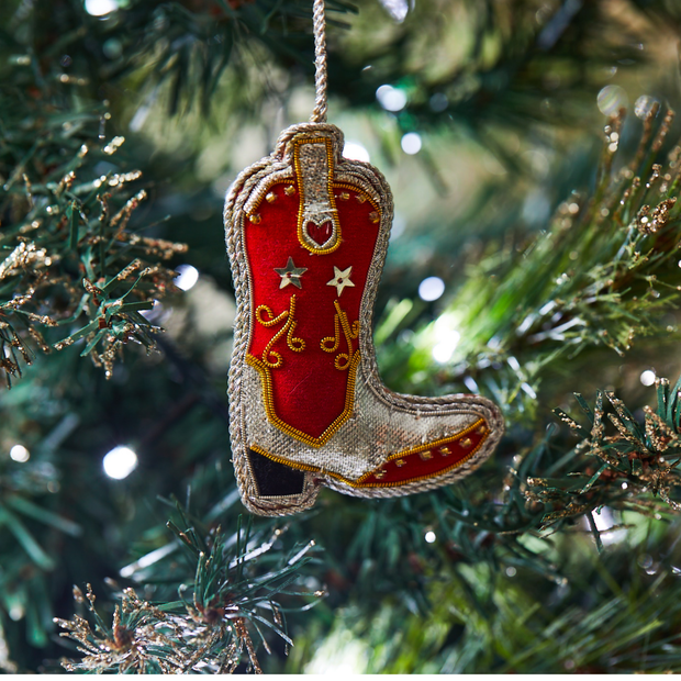 Cowboy Boot Zari Decoration
