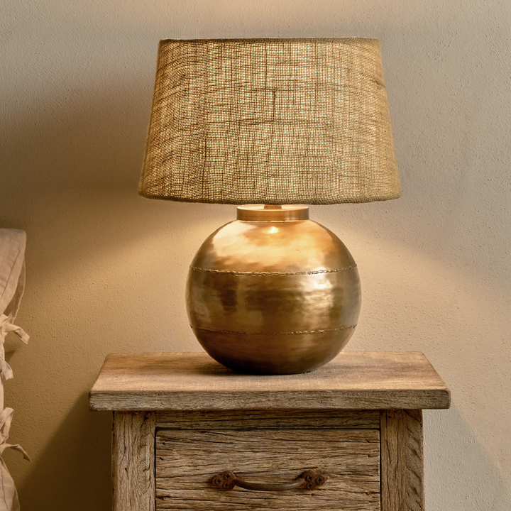 Rasan Table Lamp in Antique Brass