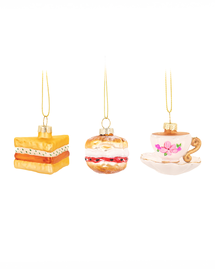 Afternoon Tea Baubles Set of 3