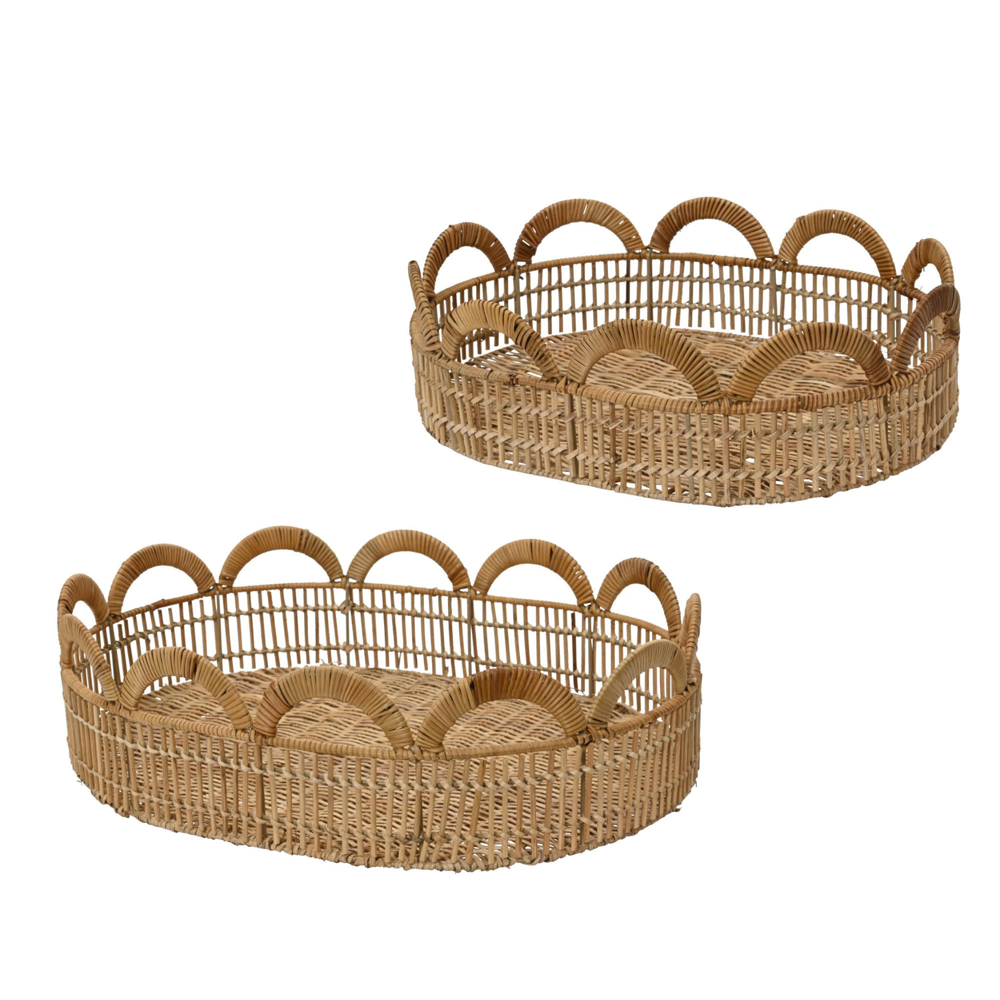Set of 2 Rattan Trays – Ella James